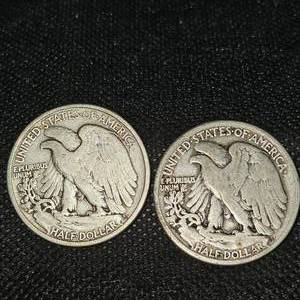 lot 144 image: (2) Walking Liberty Half Dollar, Fine