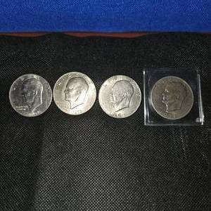 lot 145 image: (2)1971 Ike, (2)Ike Bicentennial