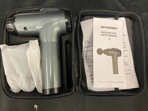 lot 56 image: Apherma X8 Massage Gun with Users Manual
