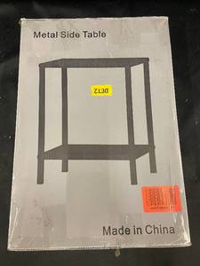 lot 81 image: Unopened Metal Side Table in Black