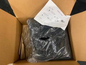 lot 87 image: New Black Heated Car Seat Cover with Installation Instructions