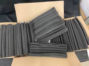 lot 90 image: Lot of Black Foam Padding Strips for Packing or Crafts