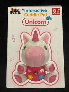 lot 100 image: Interactive Cuddle Pal Unicorn Toy with Music and Lights