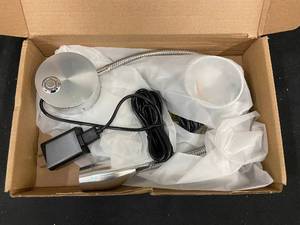lot 107 image: Set of 2 LED Clip-On Wall Lights with Power Adapter