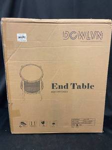 lot 123 image: Unopened DCWLVN End Table with Dual-Level Design