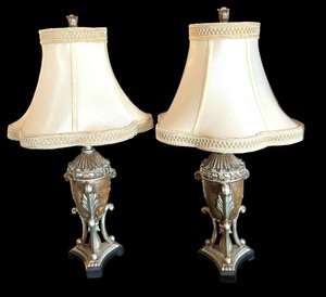 lot 27 image: Pair of Elegant Table Lamps