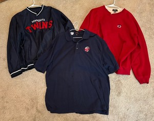 lot 79 image: Three Minnesota Twins Baseball XL Shirts