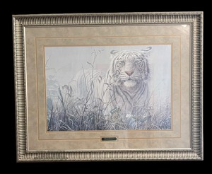 lot 72 image: Monsoon-White Tiger Print by John Seerey-Lester