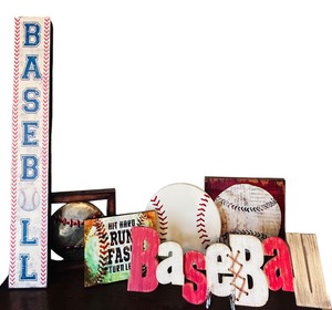 lot 87 image: Fantastic Baseball Themed Wall Decor