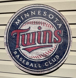 lot 126 image: Minnesota Twins Baseball Outdoor Decor
