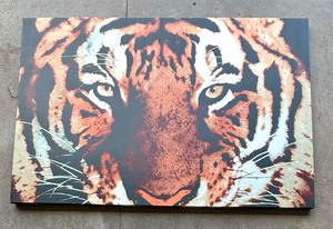 lot 163 image: Large Canvas Tiger Print