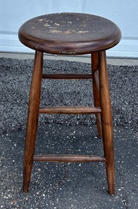 lot 170 image: Vintage Wooden Stool