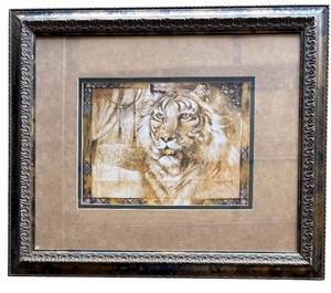 lot 149 image: Gorgeous Framed Print of Tiger by Annrika McCavitt