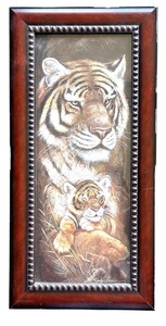 lot 147 image: Framed Print Tiger and Baby