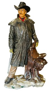 lot 231 image: Rustic Style Cowboy Sculpture