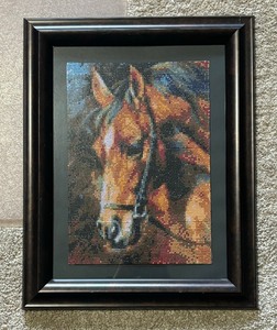 lot 189 image: Framed Horse Motif Diamond Art