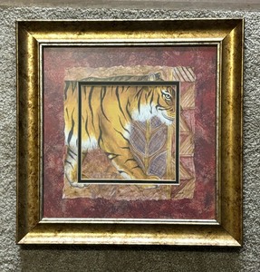lot 201 image: Pretty Tiger Framed Print by Cook