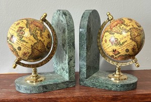 lot 265 image: Beautiful Globe Bookends