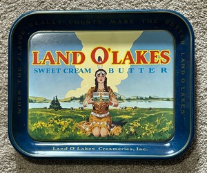 lot 274 image: Vintage Land OLakes Sweet Cream Butter Metal Tray