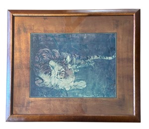 lot 273 image: Tiger Framed Print by Dominic Chang
