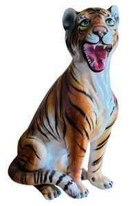 Large Ceramic Tiger Statue