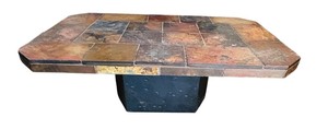lot 14 image: Large Tile Topped Table