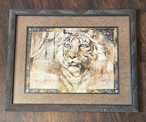 lot 322 image: Framed Tiger Print by McCaritt