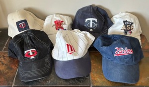 lot 327 image: Seven Sensational Minnesota Twins Baseball Hats