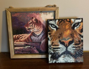 lot 353 image: Tiger Motif Diamond Art