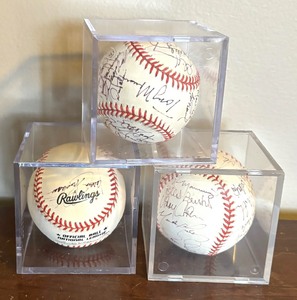 lot 354 image: Three Autographed Baseballs