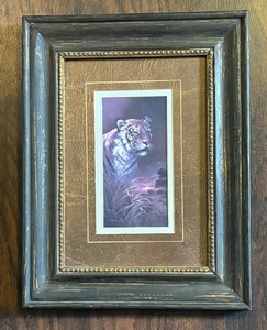 lot 355 image: Framed Tiger Motif Print