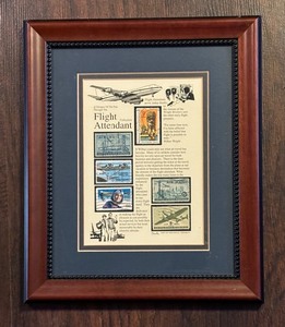 lot 297C image: Framed Flight Attendant Stamp Collection