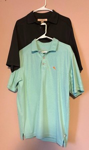 lot 257C image: Two Tommy Bahama Short Sleeved Shirts in Size Small and Medium