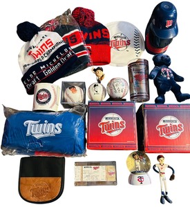 lot 282 image: Outstanding Collection of Minnesota Twins Memorabilia Including Hats, Autographed Baseballs, Collector Cups and More