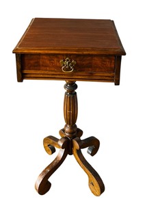 lot 49 image: Vintage Petite Accent  End Table with Drawer