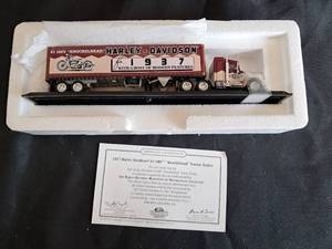 lot 55 image: Harley Davidson 1937 61 OHV Knucklehead) Tractor & Trailer NIB