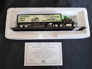 lot 56 image: Harley Davidson 1957 Sportster Tractor & Trailer NIB