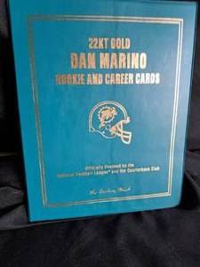 lot 126 image: 24KT Gold Dan Marino Rookie & Carrer Cards