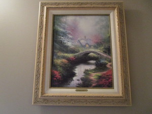 lot 12 image: Kinkade Brookside Hideaway on Canvas