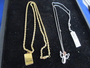 lot 109 image: Angel Pendant, 14K Chain, 1 gram Gold