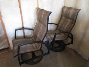 lot 123 image: Pair Patio Chairs