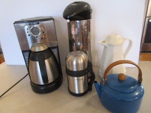 lot 138 image: Coffee Maker, Thermos, Teapot