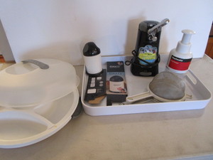 lot 147 image: Can Opener, Chopper, Strainers, Trays