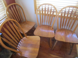 lot 186 image: Slatback Bentwood Chairs