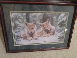 lot 238 image: Wolf Pups Print