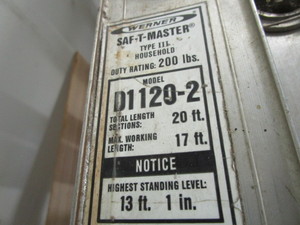 lot 322 image: Werner Aluminum Extension Ladder