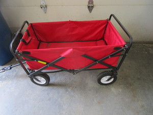 lot 360 image: Red Folding Utility Cart