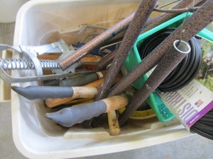 lot 377 image: Garden Tools, Chime, Seed Spreader