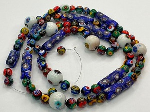Venetian Murano Millefiori Bead Strand