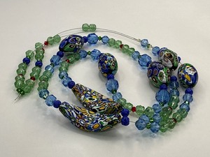 lot 24 image: Venetian Murano Millefiori and Glass Bead Strand